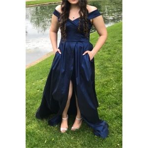 Navy Blue Prom Dress